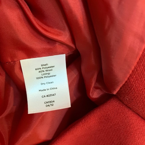 Talbots Classic Red Sleeveless Fitted Dress - Picture 3 of 3